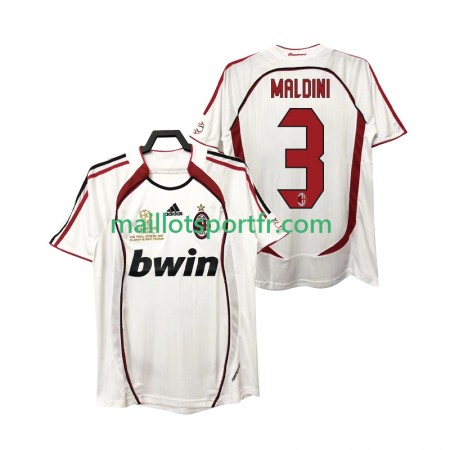 Maillot de Foot AC Milan MALDINI 3 2006 2007 Retro Exterieur